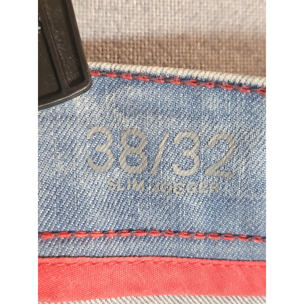 Jordan Craig Jeans Men 38/32 Blue Wash Legacy Slim Distressed Hiphop - Picture 4 of 4